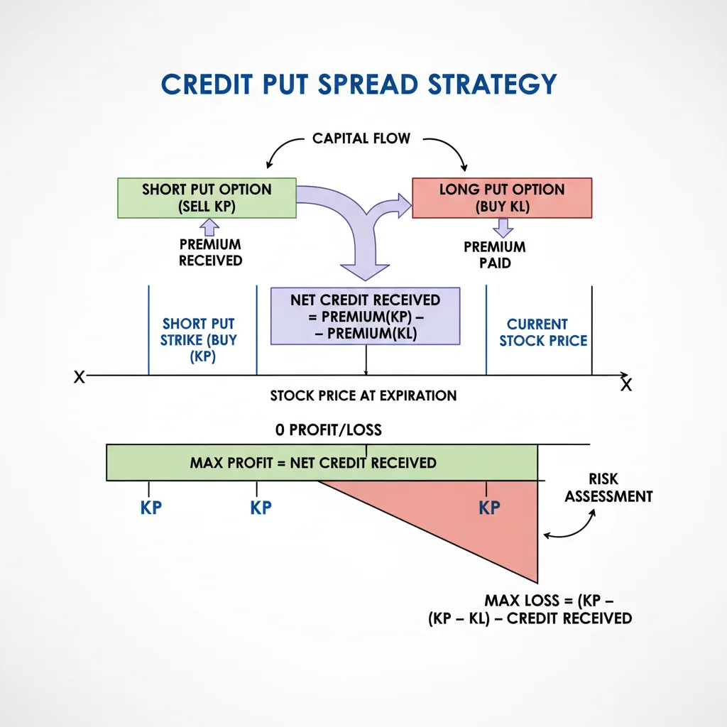 Diagram explaining credit spread option strategy components