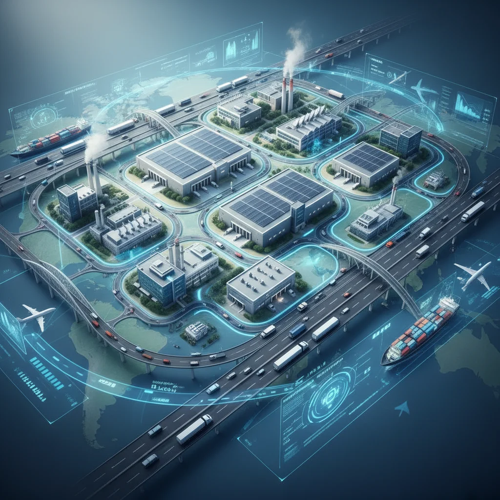 Digital twin optimizing supply chain logistics and operational flow