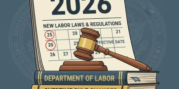 Department of Labor Gavel and 2026 Calendar