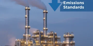 Industrial facility meeting new EPA emissions standards