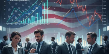 Financial charts showing fixed income trends and US interest rates