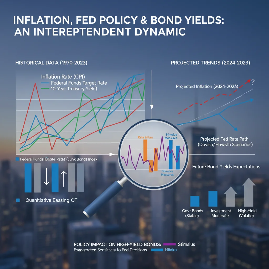 Inflation, Fed policy, and bond yield relationship graphic