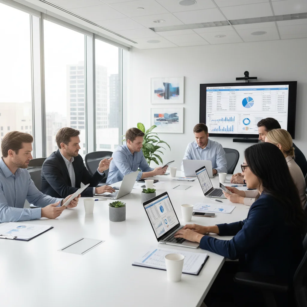 Investors analyzing financial data for strategic decisions.