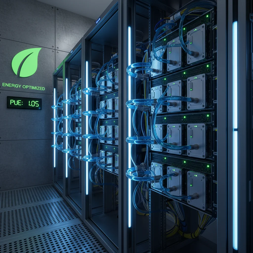 Liquid cooling technology in server racks for energy efficiency