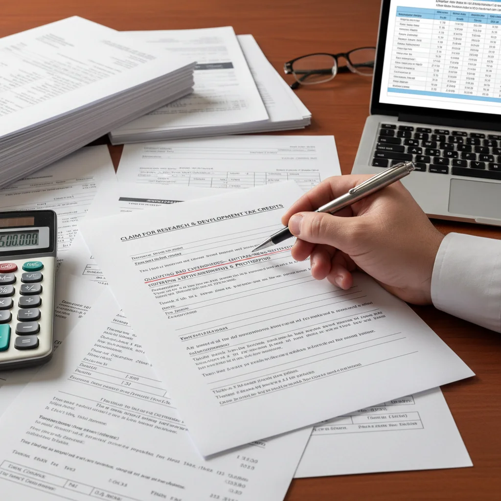 Expert reviewing R&D tax credit documentation