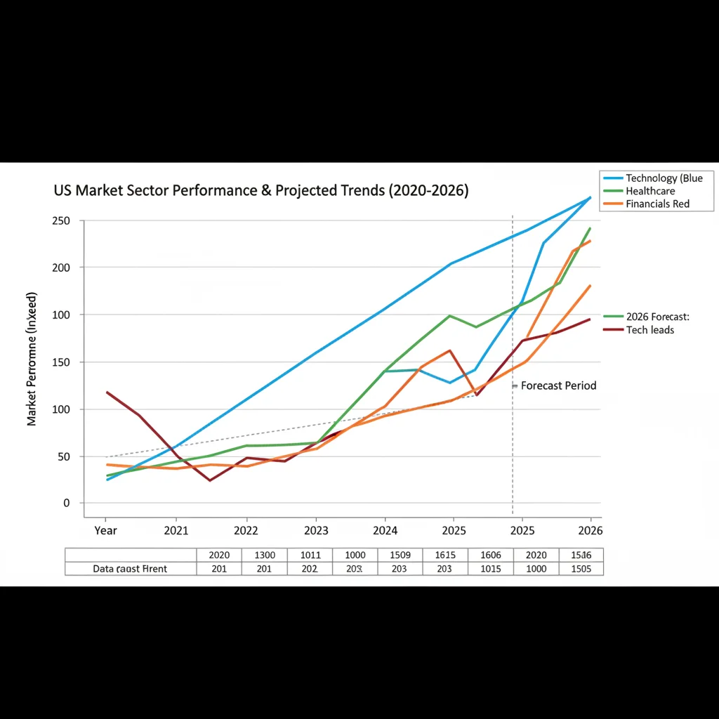 US market sector performance and 2026 forecast chart