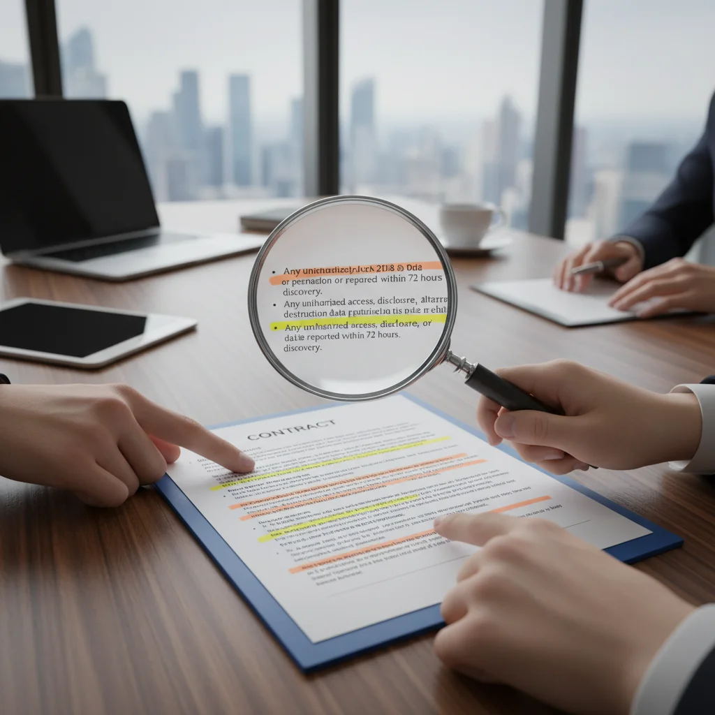 Examining legal documents for data privacy compliance