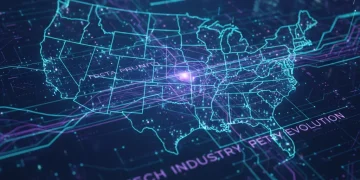 Digital representation of data privacy and US tech development in 2026