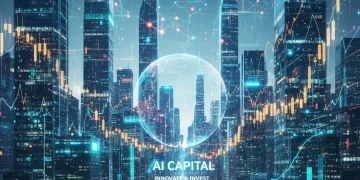 AI algorithms analyzing complex financial data for quantitative investment strategies